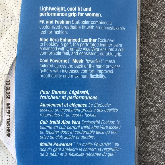 NWT! - FOOTJOY StaCooler Women’s RIGHT HAND Golf Glove - Picture 6 of 7